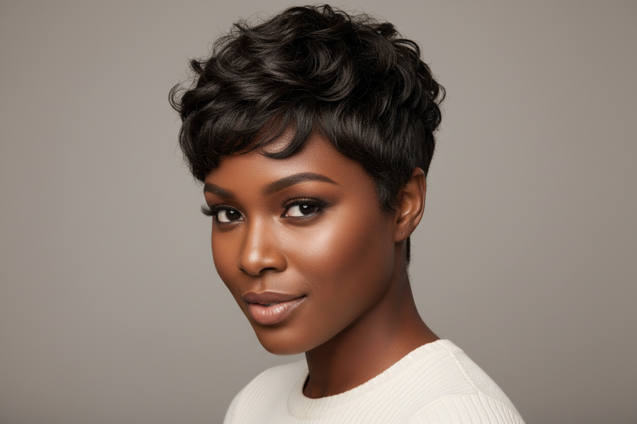 pixie hairstyle black woman